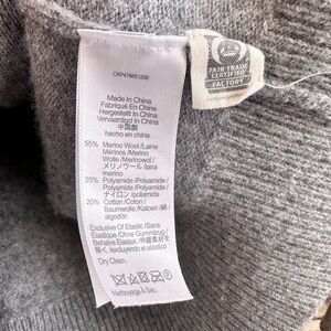 Women's Madewell Gray Cotton Blend Knit Preowned Sweater